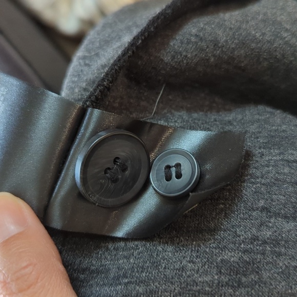 H&M Collar Button Down Fleece Shacket Jacket Gray XS hipster casual fall hiking - Picture 9 of 9